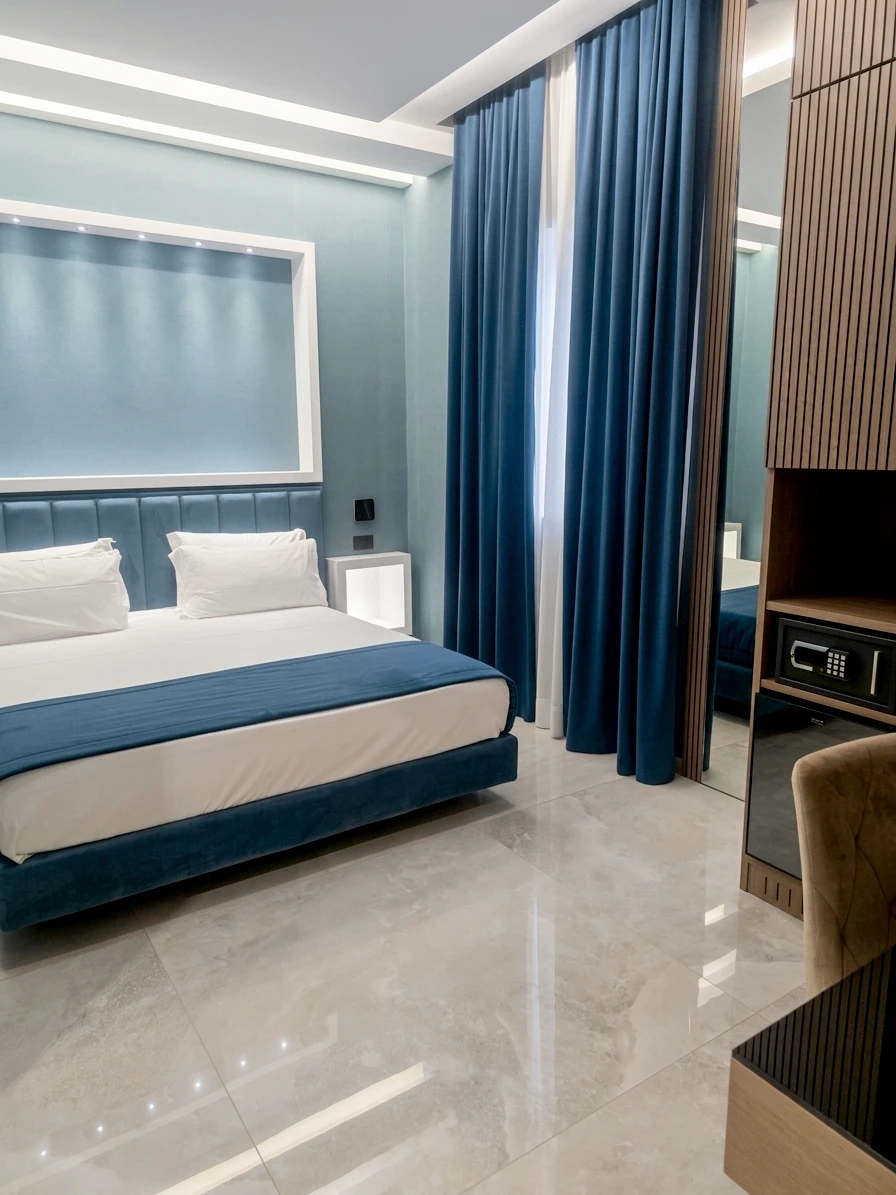 Atrio elegante del Buono Hotel